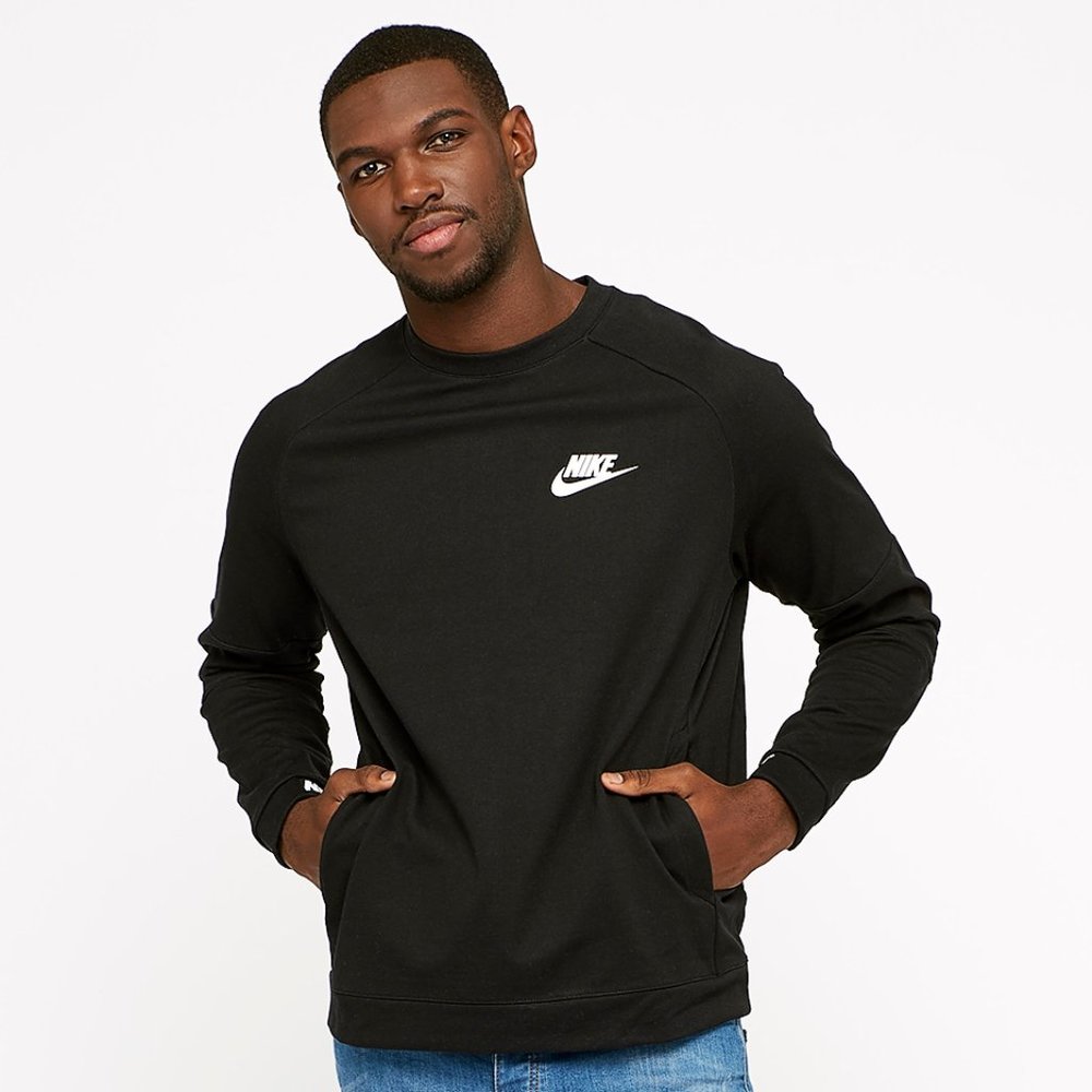 Nike Men's Black Crew Neck Sweater Size S